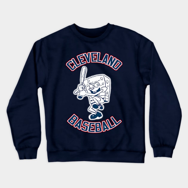 Sponge Bob Baseball Crewneck Sweatshirt by GDanArtist